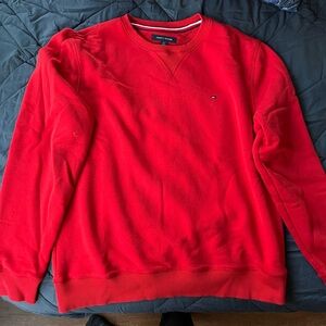 Tommy Hilfiger Men's Vibrant Red Crewneck Sweater